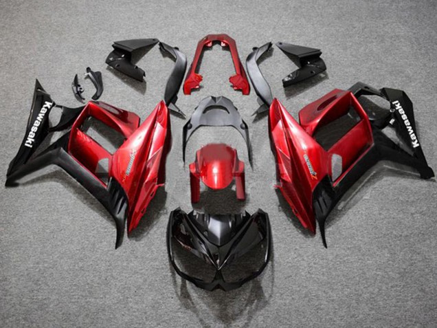 2010-2016 Kawasaki Z1000SX Motorcycle Fairings - Red Glossy Black Australia