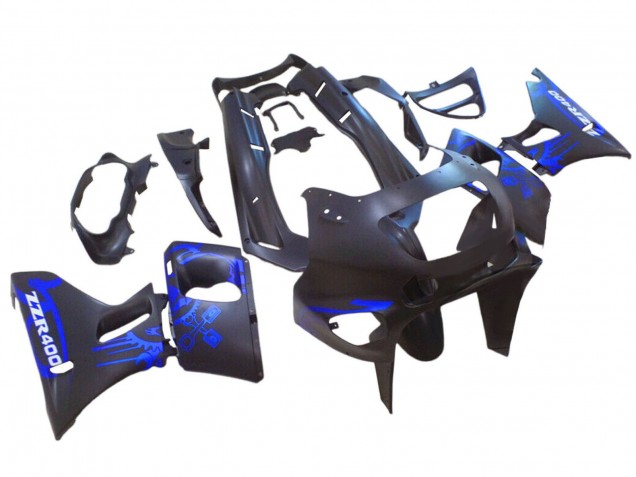 1993-2007 Kawasaki ZZR400 Motorcycle Fairings - Matte Black Blue Australia