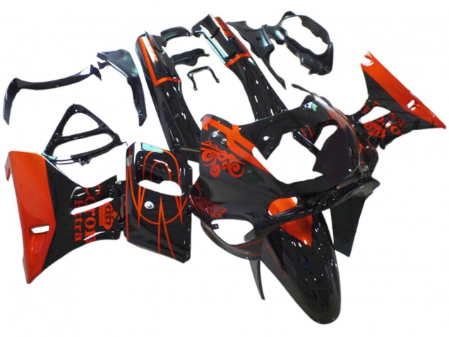 1998-2003 Kawasaki ZZR600 Motorcycle Fairings - Glossy Black Red Corona Extra Australia