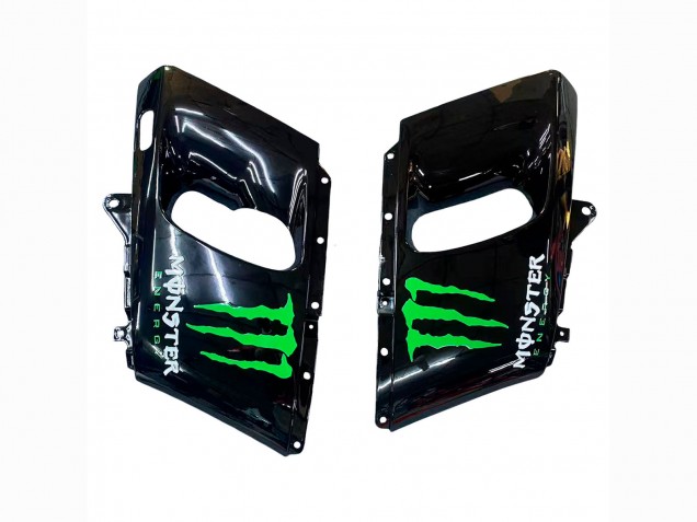 1993-2007 Kawasaki ZZR400 Motorcycle Fairings - Green Glossy Black Green Monster Elf Touch4 Bridgestone Australia