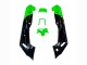 1993-2007 Kawasaki ZZR400 Motorcycle Fairings - Green Glossy Black Green Monster Elf Touch4 Bridgestone Australia