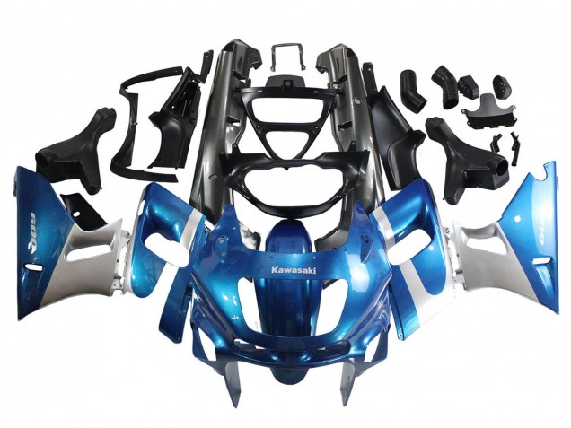 1993-2007 Kawasaki ZZR400 Motorcycle Fairings - Blue Silver Black Australia