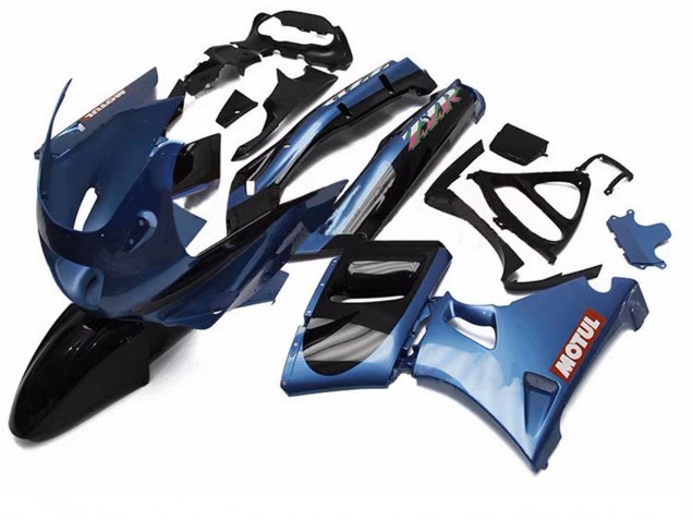 1998-2003 Kawasaki ZZR600 Motorcycle Fairings - Blue Black Red Motul Australia