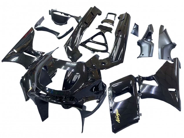 1993-2007 Kawasaki ZZR400 Motorcycle Fairings - Glossy Black Gold Ninja Australia