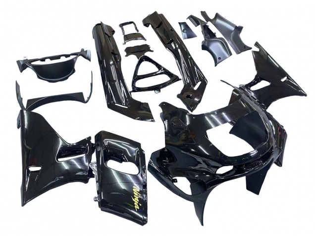 1993-2007 Kawasaki ZZR400 Motorcycle Fairings - Glossy Black Gold Ninja Australia