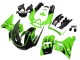 1993-2007 Kawasaki ZZR400 Motorcycle Fairings - Green Glossy Black Flame Australia