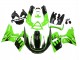 1993-2007 Kawasaki ZZR400 Motorcycle Fairings - Green Glossy Black Flame Australia