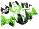 1998-2003 Kawasaki ZZR600 Motorcycle Fairings - Green Glossy Black Flame Australia