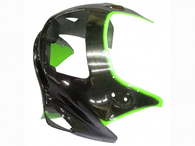 1998-2003 Kawasaki ZZR600 Motorcycle Fairings - Green Glossy Black Flame Australia