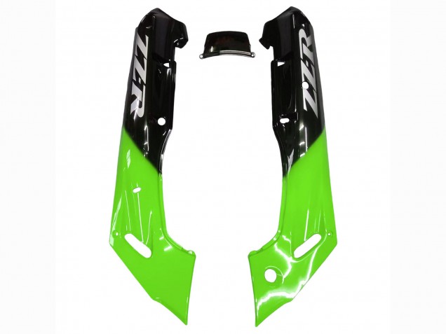 1998-2003 Kawasaki ZZR600 Motorcycle Fairings - Green Glossy Black Flame Australia