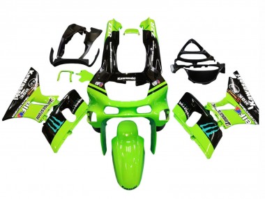 Affordable 1993-2007 Kawasaki ZZR400 Motorcycle Fairings - Green Glossy Black Blue Monster Elf Touch4 Bridgestone Australia