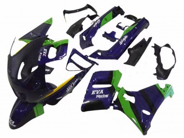 Affordable 1993-2007 Kawasaki ZZR400 Motorcycle Fairings - Green Dark Blue Purple Trick Star Eva Racing Australia