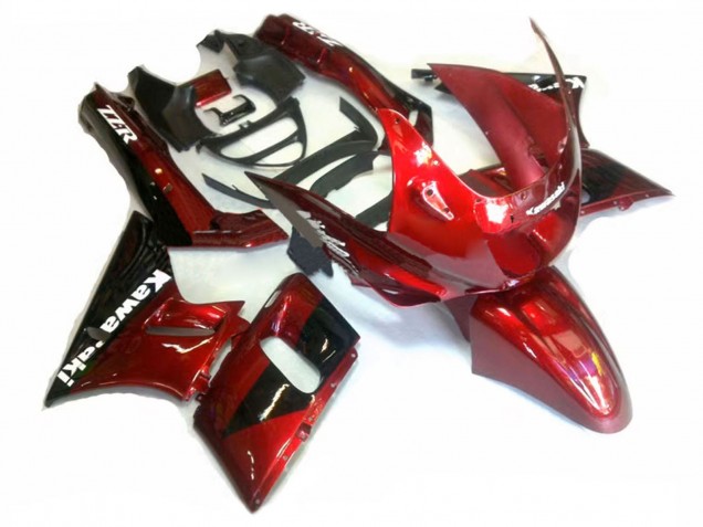 1998-2003 Kawasaki ZZR600 Motorcycle Fairings - Red Glossy Black Australia