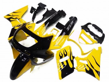 Affordable 1993-2007 Kawasaki ZZR400 Motorcycle Fairings - Yellow Black Flame Australia