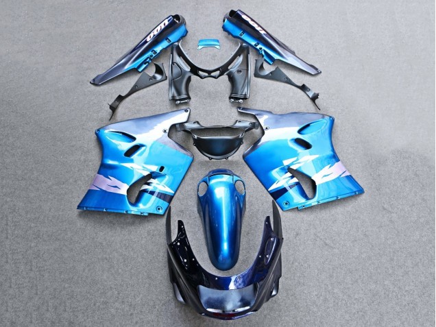 1993-2003 Kawasaki ZZR1100 Motorcycle Fairings - Glossy Blue Grey Australia
