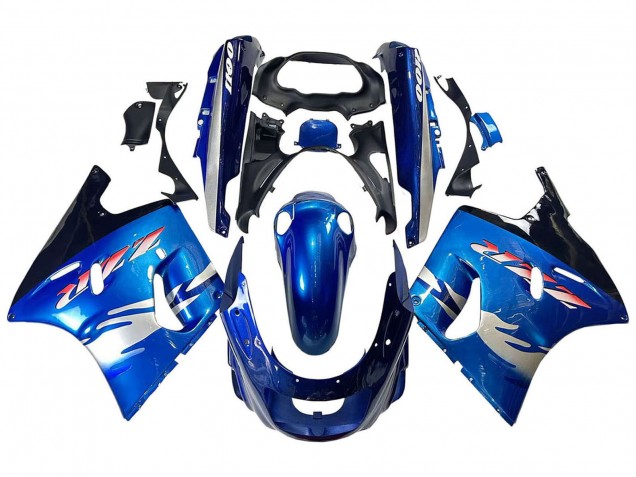 1993-2003 Kawasaki ZZR1100 Motorcycle Fairings - Blue Silver Black Australia