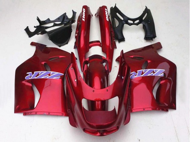 1993-2003 Kawasaki ZZR1100 Motorcycle Fairings - Glossy Red Australia