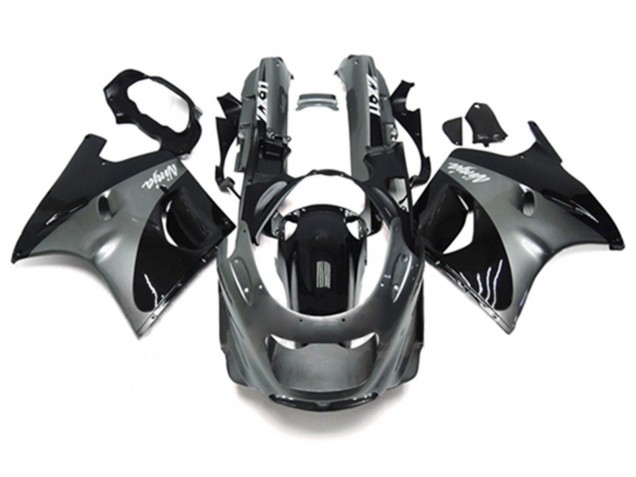 1993-2003 Kawasaki ZZR1100 Motorcycle Fairings - Grey Black Ninja Australia