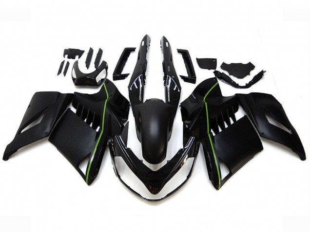 2007-2009 Kawasaki GTR1400/ZG1400 Motorcycle Fairings - Matte Black Green Lines Australia