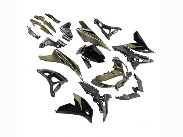 2022-2025 Kawasaki Versys 650 Motorcycle Fairings - Dark Green Black Australia
