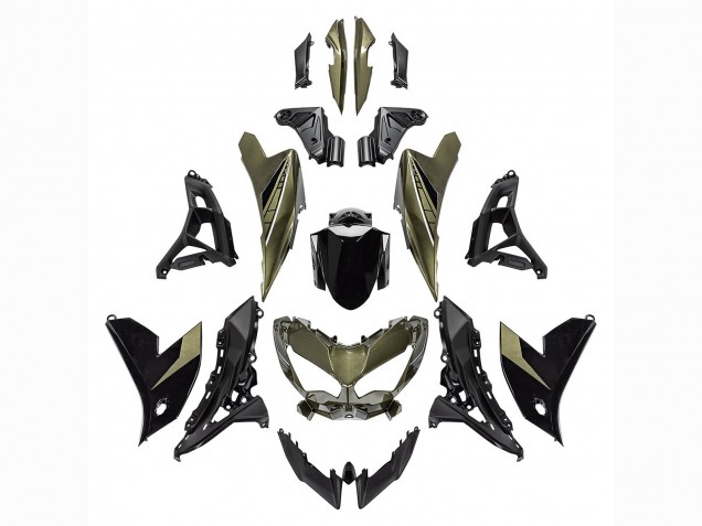 2022-2025 Kawasaki Versys 650 Motorcycle Fairings - Dark Green Black Australia