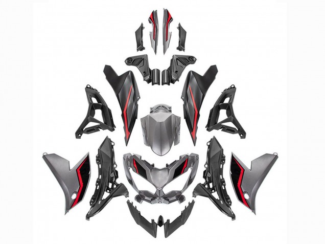 2022-2025 Kawasaki Versys 650 Motorcycle Fairings - Grey Red Black Australia