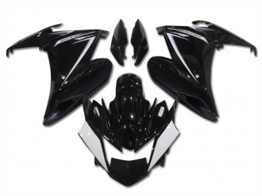Affordable 2009-2015 Yamaha FZ6R Motorcycle Fairings - Glossy Black White Australia