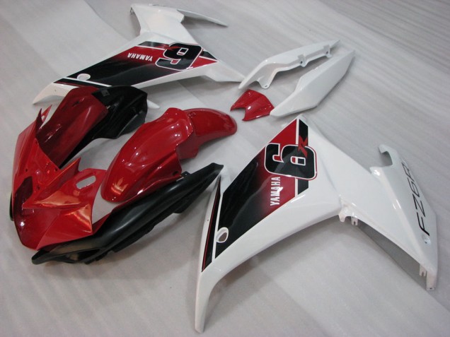 2009-2015 Yamaha FZ6R Motorcycle Fairings - Red White Black 6 Australia