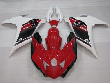 Affordable 2009-2015 Yamaha FZ6R Motorcycle Fairings - Red White Black 6 Australia