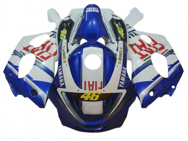 1996-2007 Yamaha YZF600R Thundercat Motorcycle Fairings - White Blue Red Fiat 46 Australia