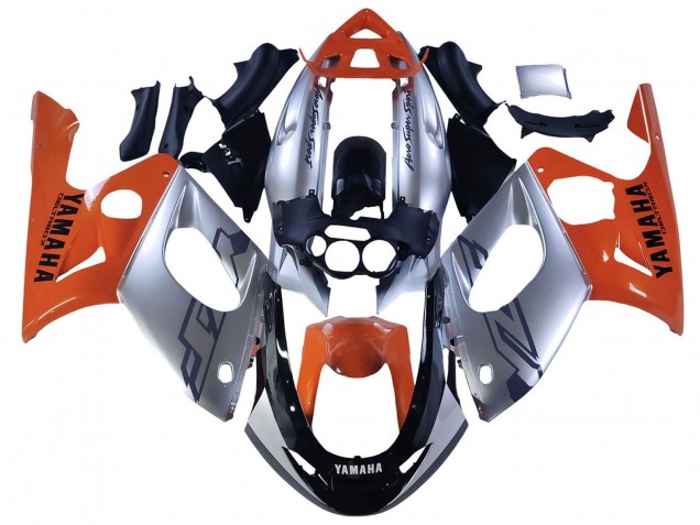 1996-2007 Yamaha YZF600R Thundercat Motorcycle Fairings - Orange Grey Glossy Black Australia
