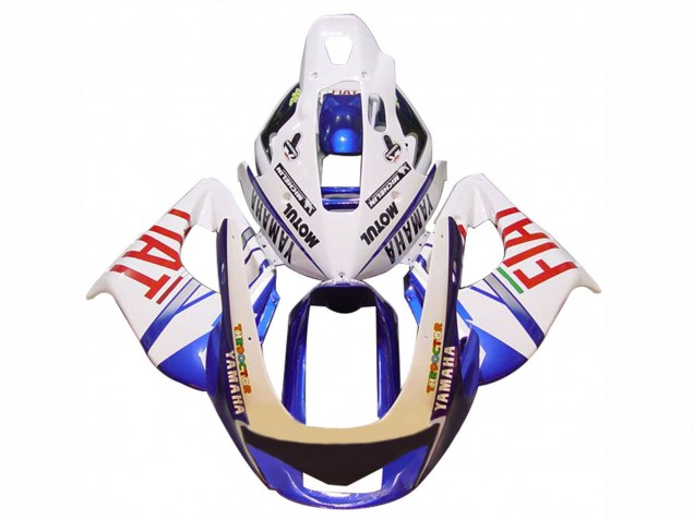 1997-2007 Yamaha YZF 1000R Thunderace Motorcycle Fairings - White Blue Fiat Motul Australia
