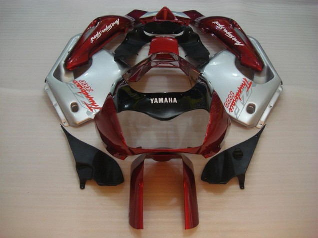1997-2007 Yamaha YZF 1000R Thunderace Motorcycle Fairing - Red Silver Thunderace Australia