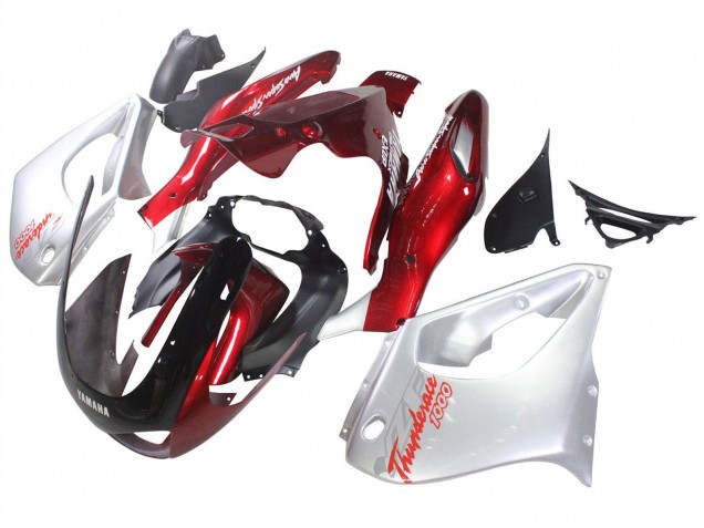 1997-2007 Yamaha YZF 1000R Thunderace Motorcycle Fairings - Red Silver Thunderace Australia