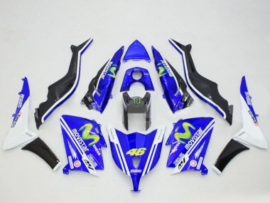 Affordable 2012-2014 Yamaha TMAX530 Motorcycle Fairings - Blue Black White ENEOS MoviStar Yamalube 46 Australia