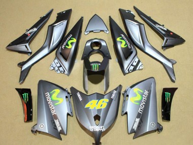 Affordable 2012-2014 Yamaha TMAX530 Motorcycle Fairings - Grey Semakin Didepan MoviStar Yamalube 46 Australia