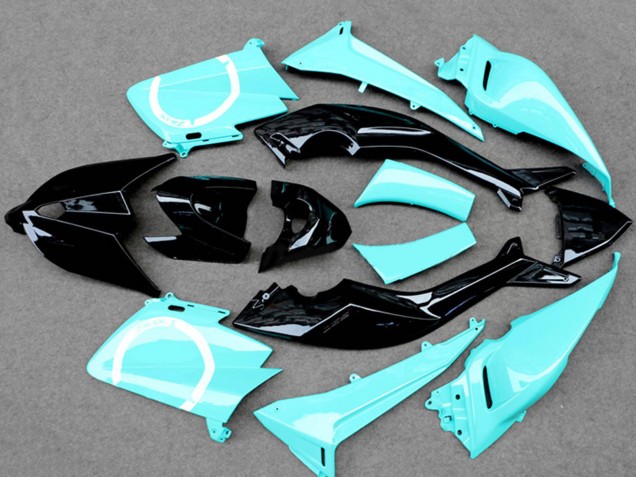 2012-2014 Yamaha TMAX530 Motorcycle Fairings - Light Blue Glossy Black Australia