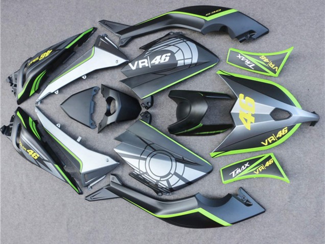 2012-2014 Yamaha TMAX530 Motorcycle Fairings - Matte Black Grey Lime Green 46 Australia