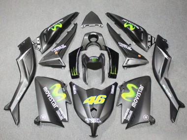Affordable 2012-2014 Yamaha TMAX530 Motorcycle Fairings - Matte Grey Yellow Semakin Didepan ENEOS Yamalube MoviStar 46 Australia