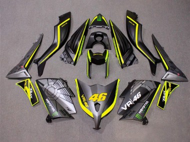 Affordable 2012-2014 Yamaha TMAX530 Motorcycle Fairings - Matte Grey Yellow Monster 46 Australia