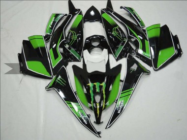 Affordable 2012-2014 Yamaha TMAX530 Motorcycle Fairings - Glossy Black Green Monster Australia