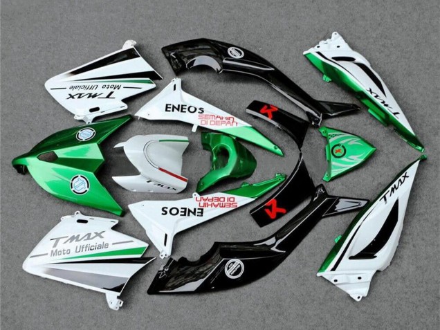 2012-2014 Yamaha TMAX530 Motorcycle Fairings - White Green Black Semakin Didepan ENEOS Australia