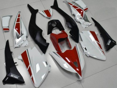 Affordable 2012-2014 Yamaha TMAX530 Motorcycle Fairings - White Red Silver Yamalube Australia