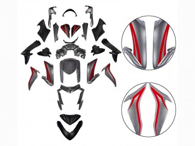 Affordable 2015-2020 Suzuki GSX-S 1000 Motorcycle Fairings - Red Silver Australia