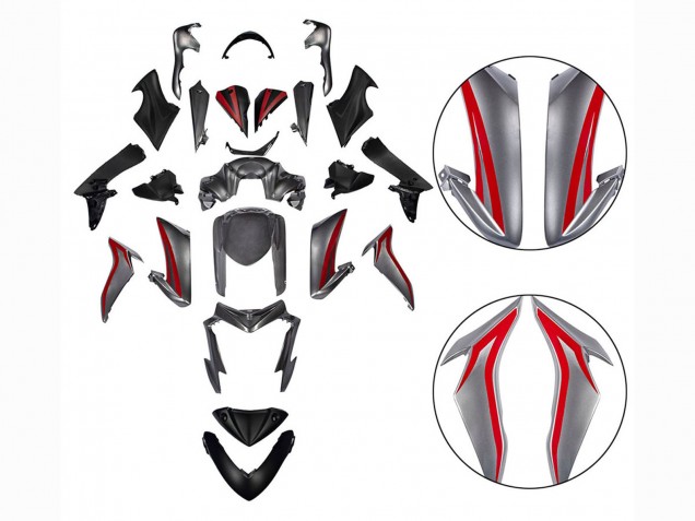 2015-2020 Suzuki GSX-S 1000 Motorcycle Fairings - Red Silver Australia