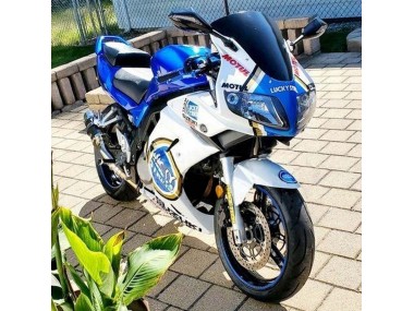 Affordable 2003-2013 Suzuki SV650 Motorcycle Fairings - White Blue Lucky Strike Motul Australia