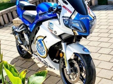 Affordable 2003-2013 Suzuki SV650 Motorcycle Fairings - White Blue Lucky Strike Motul Australia