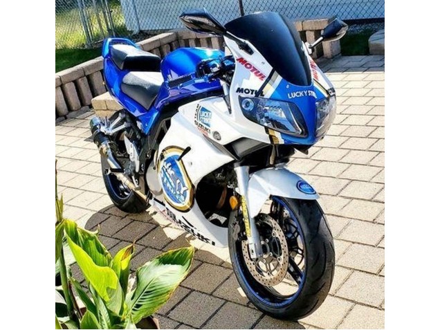 2003-2013 Suzuki SV650 Motorcycle Fairings - White Blue Lucky Strike Motul Australia