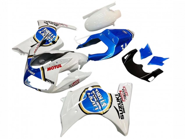 2003-2013 Suzuki SV650 Motorcycle Fairings - White Blue Lucky Strike Motul Australia
