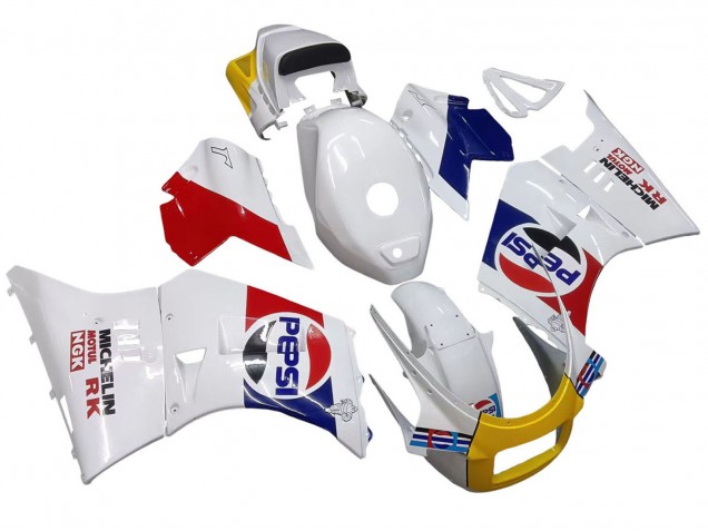 1984-1987 Suzuki RG400 RG500 RG400/500 Motorcycle Fairings - White Red Blue Yellow Motul Michelin Pepsi Australia